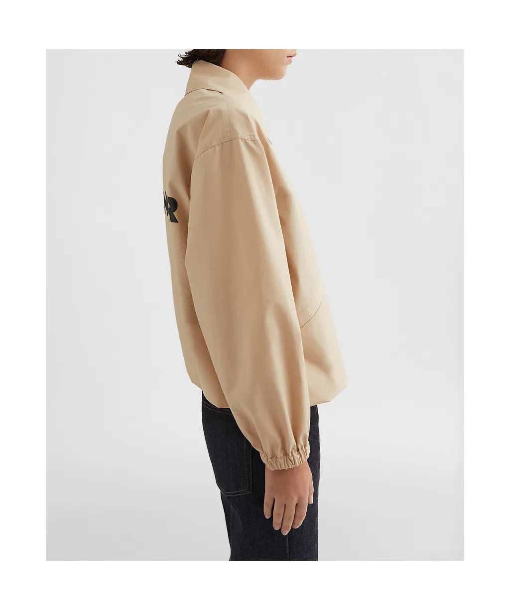 Logo-Printed Textured Jacket