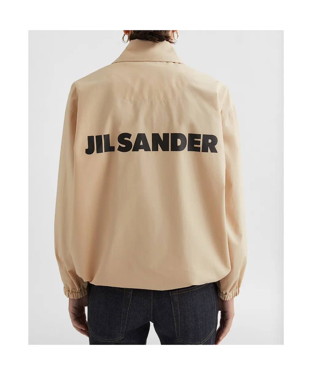 Logo-Printed Textured Jacket