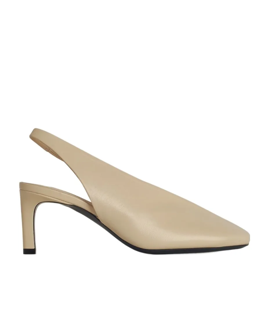 Square Toe Slingback Pumps