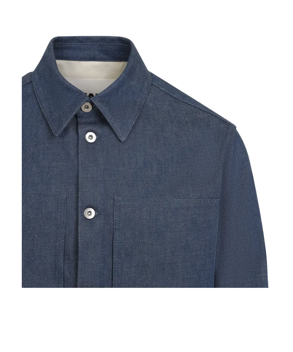 Elbow Patch Denim Overshirt