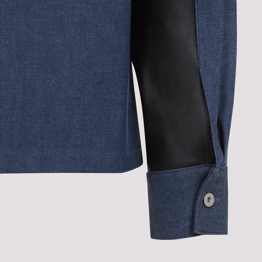 Elbow Patch Denim Overshirt