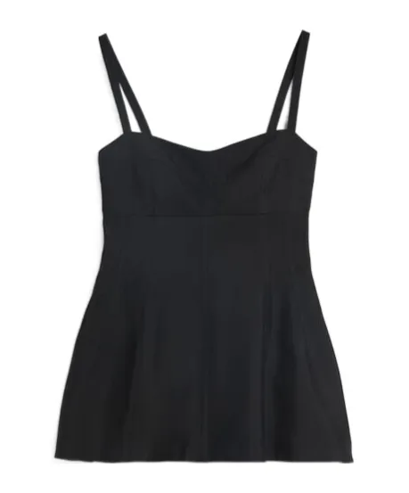 Square Neck Sleeveless Bustier Top