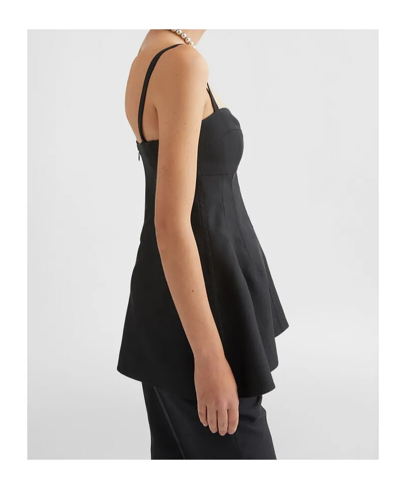 Square Neck Sleeveless Bustier Top