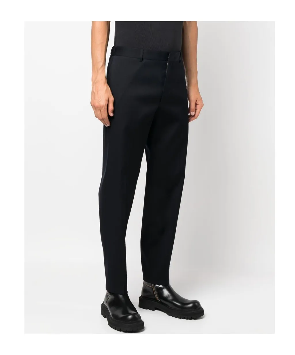 Elasticated-Waistband Cropped Trousers