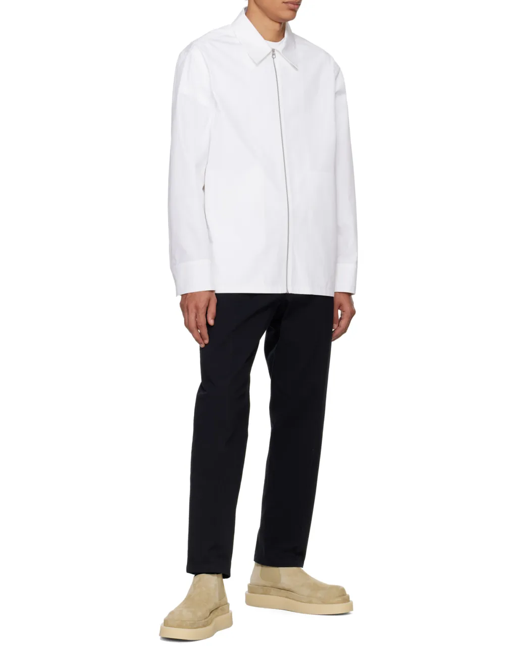 Long Sleeved Zip-Up Shirt