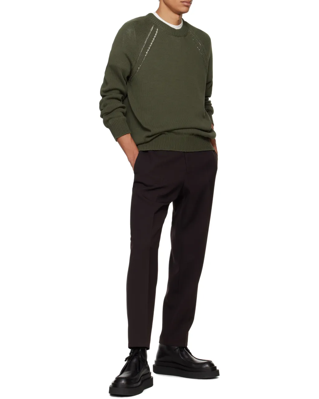 Crewneck Ribbed-Knit Jumper
