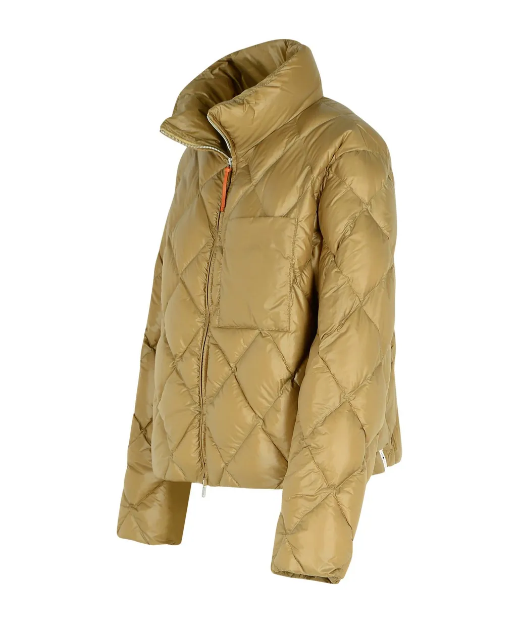 Quilted Funnel Neck Down Jacket