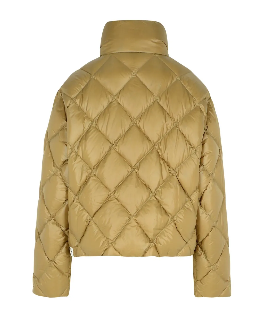 Quilted Funnel Neck Down Jacket