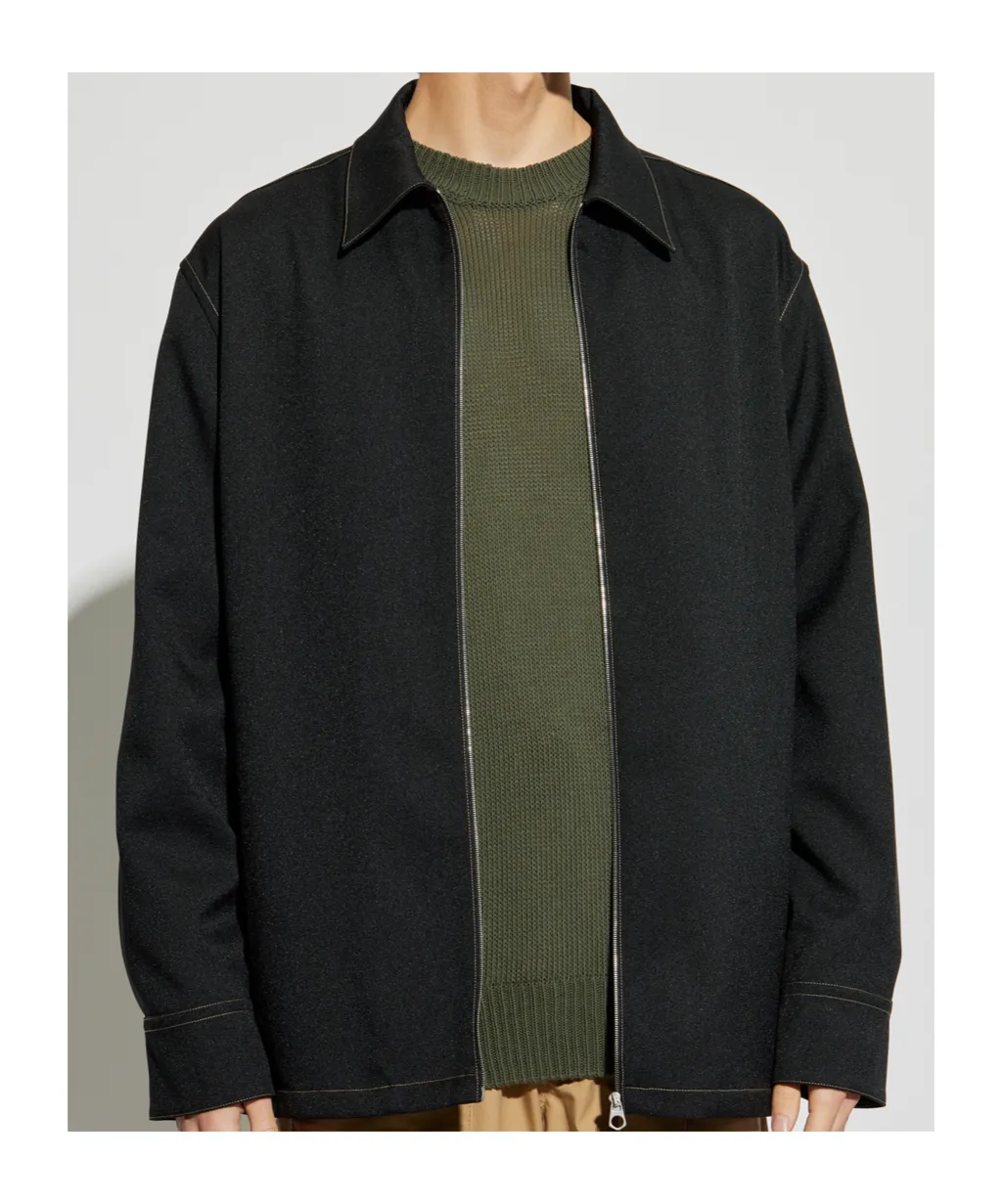 Long Sleeved Zip-Up Shirt