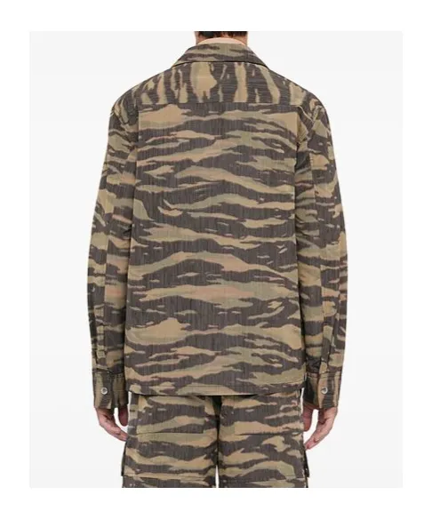 Printed Straight Hem Overshirt