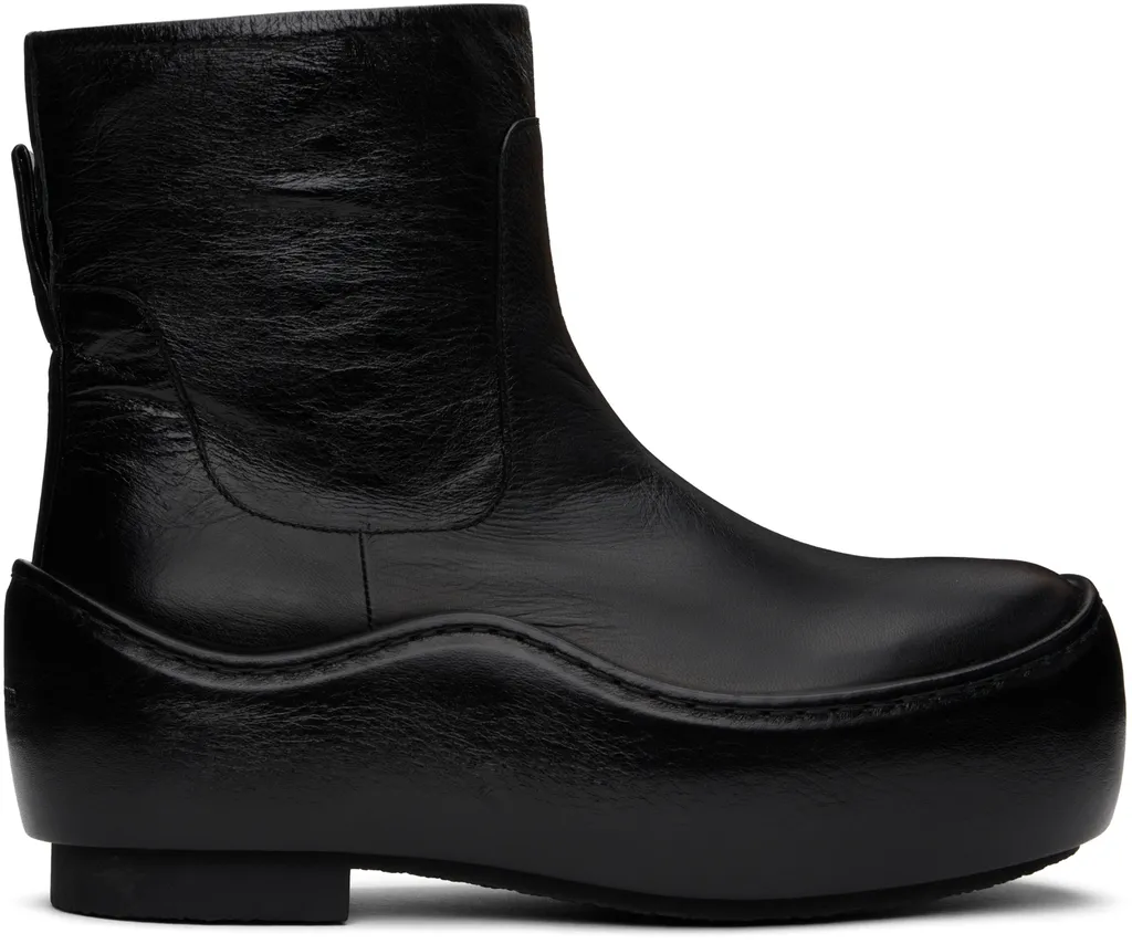 Pleated Ankle Boots