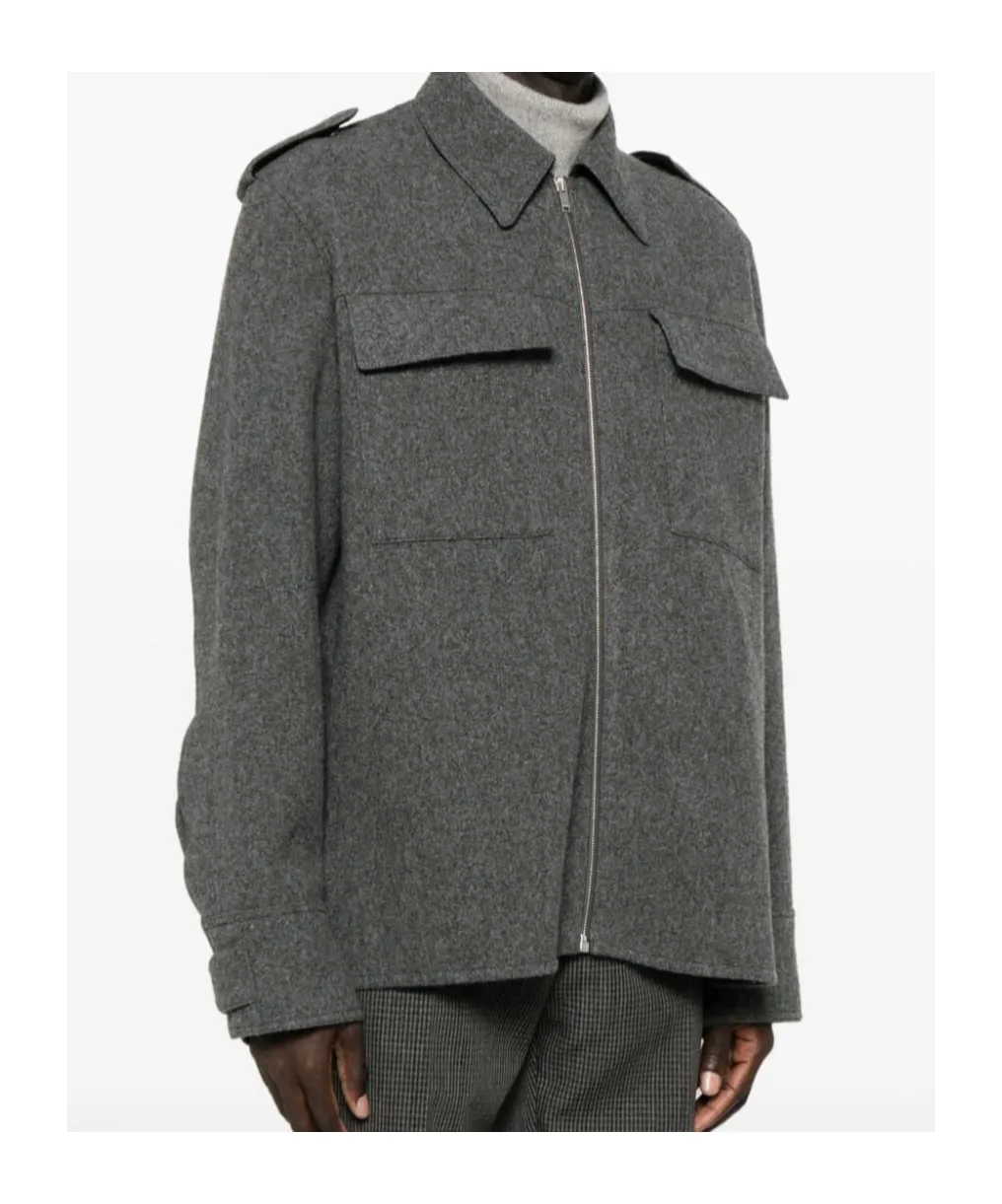 Textured Zipped Shirt
