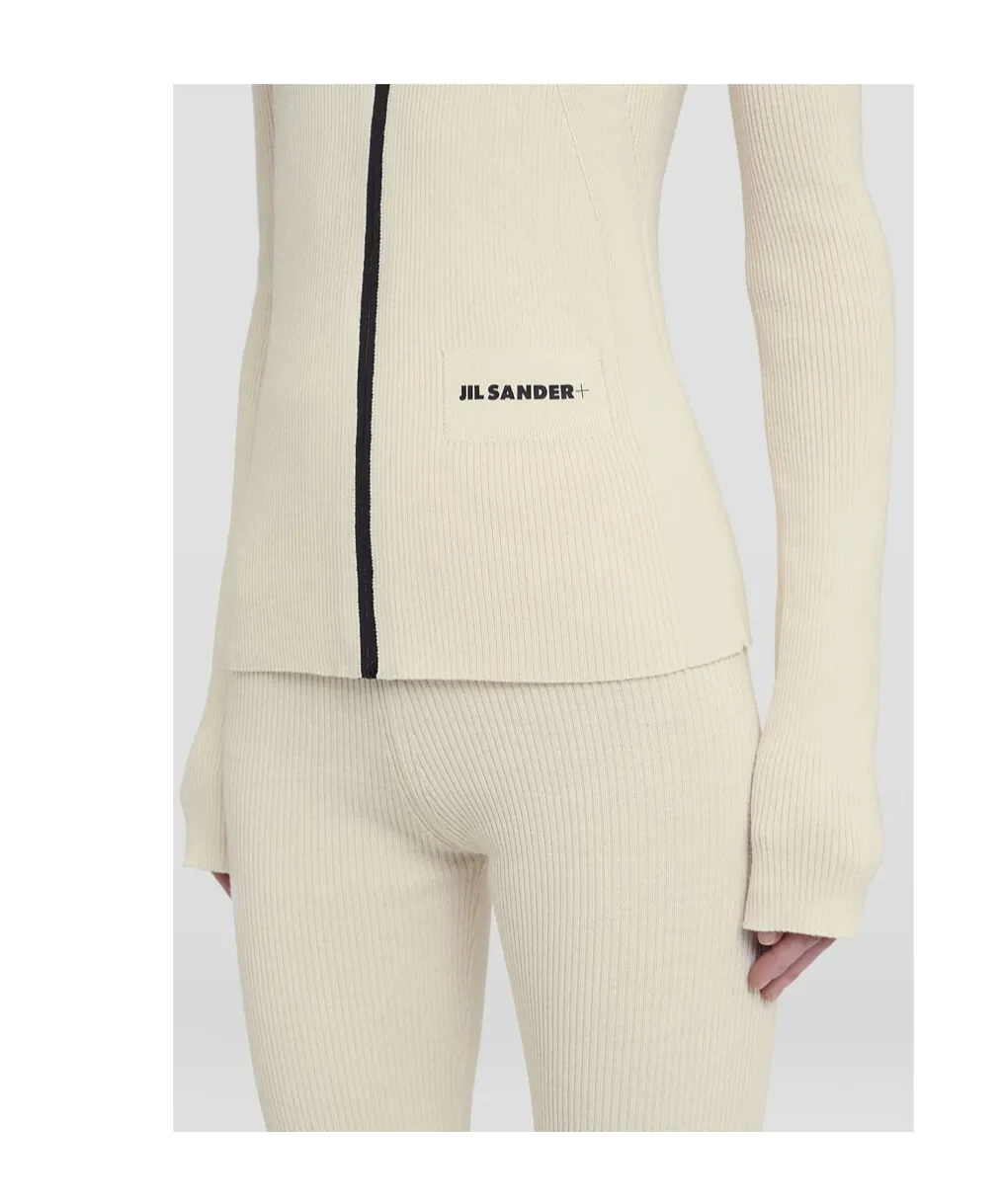 Zip-Up Ribbed-Knit Cardigan