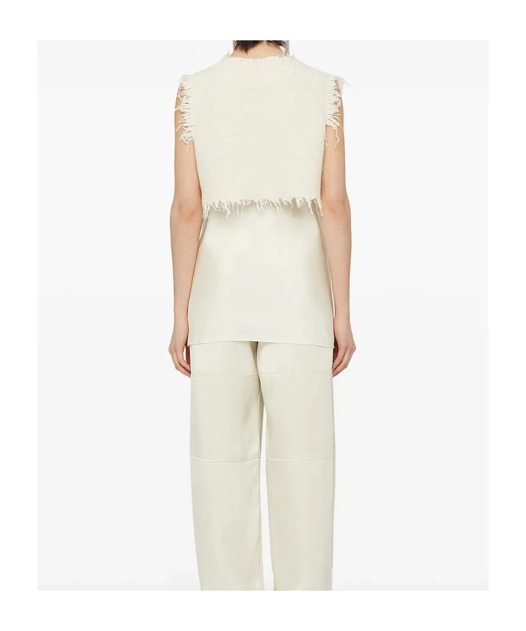 Layered-Design Sleeveless Top