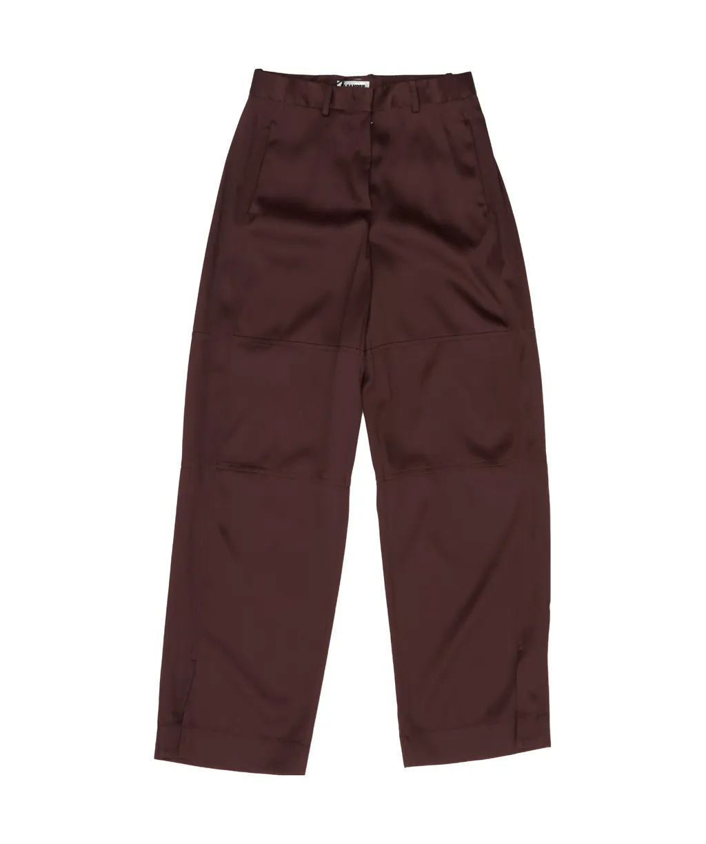 Side Slits Twill Trousers