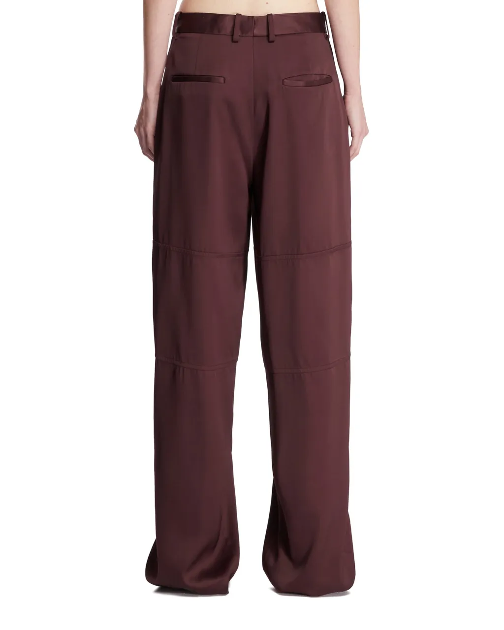 Side Slits Twill Trousers