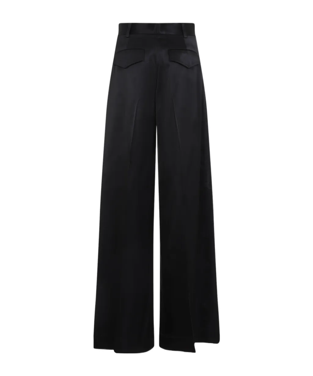 Pleated Satin Trousers