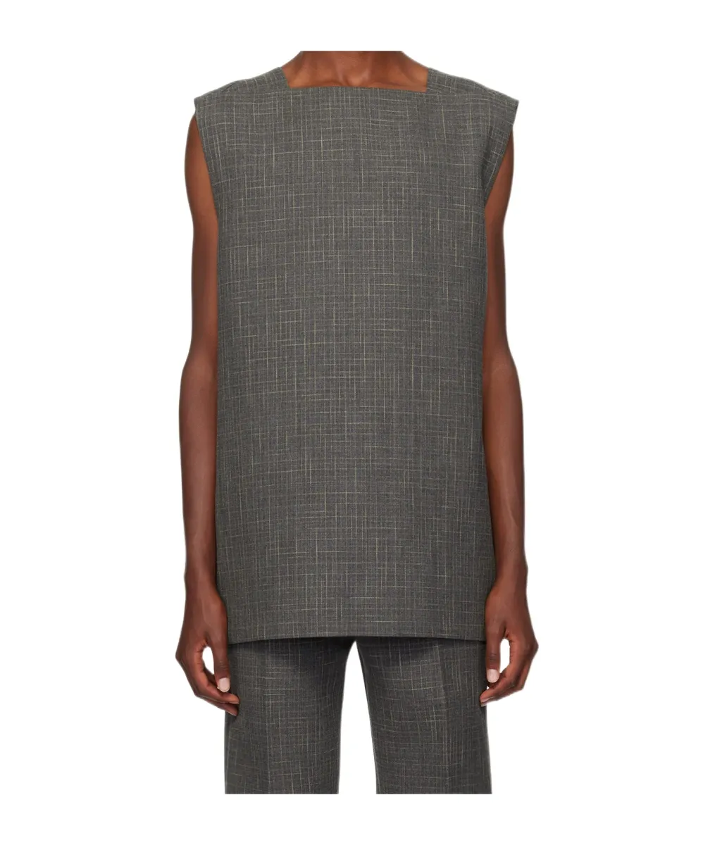 Square Collar Vest