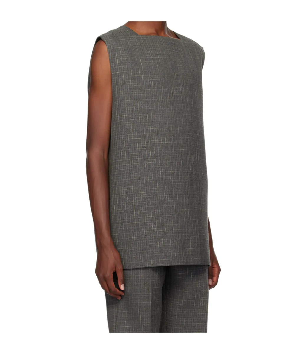 Square Collar Vest