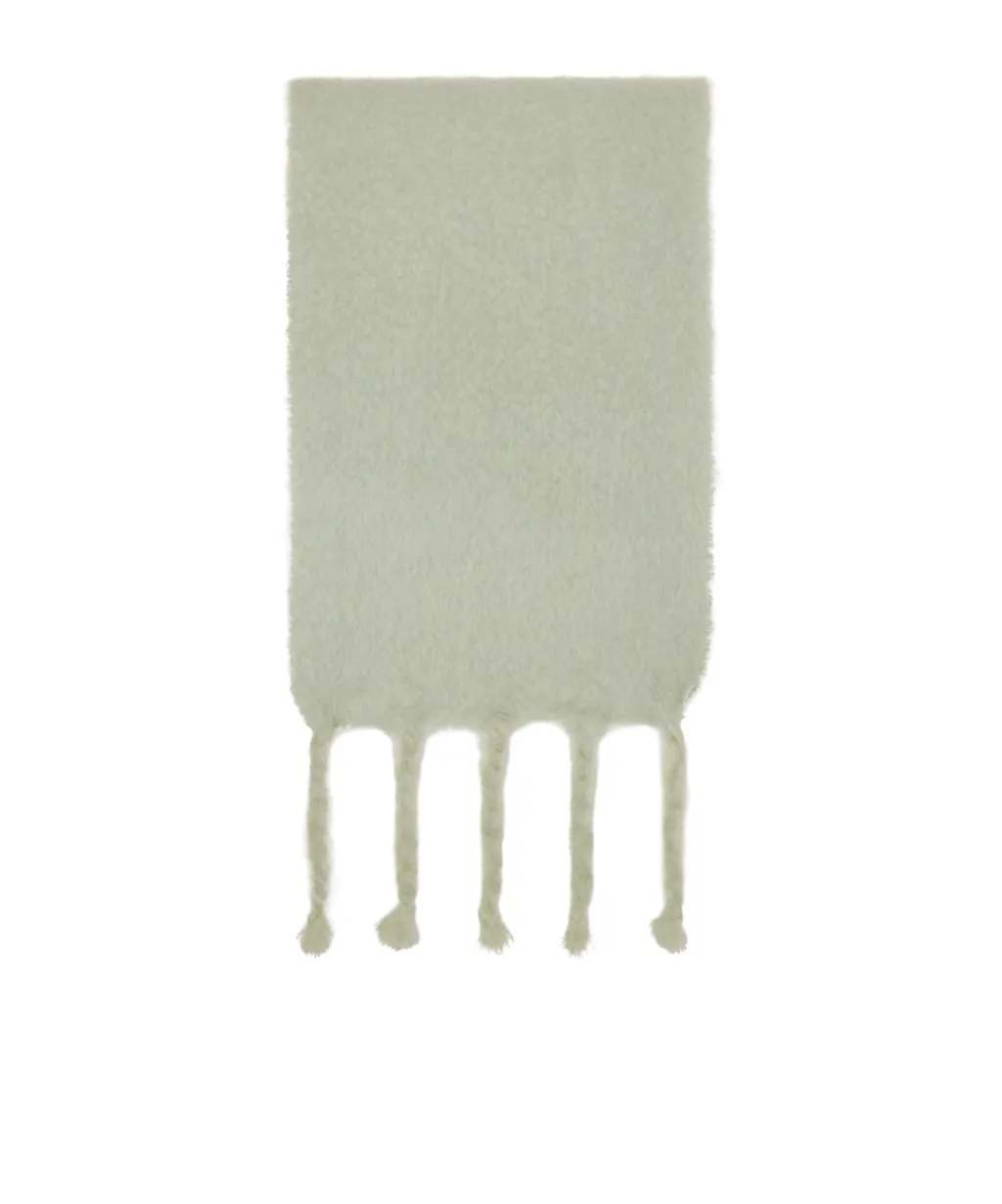 Logo Patch Fringed Scarf