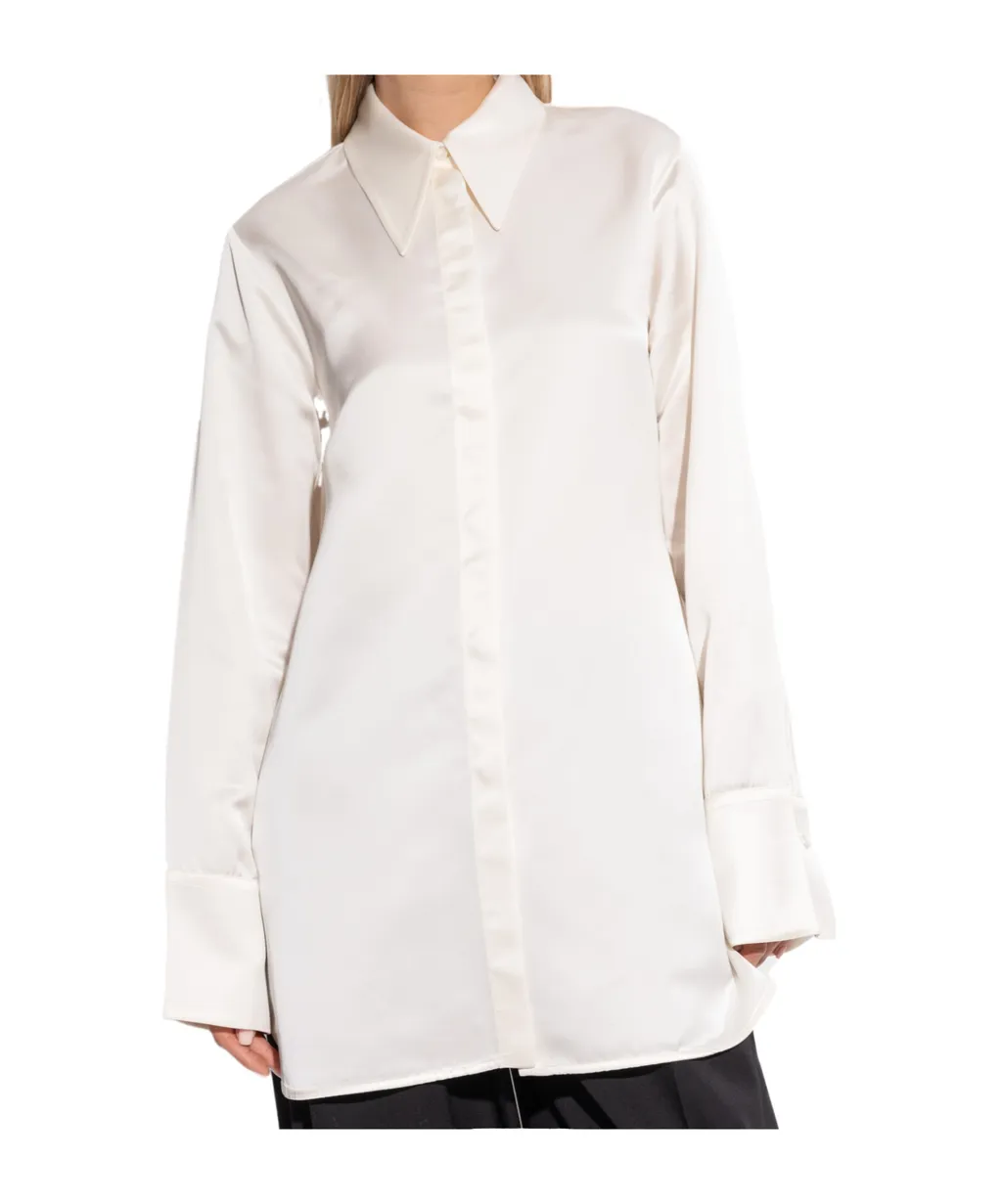 Straight Hem Oversized Shirt