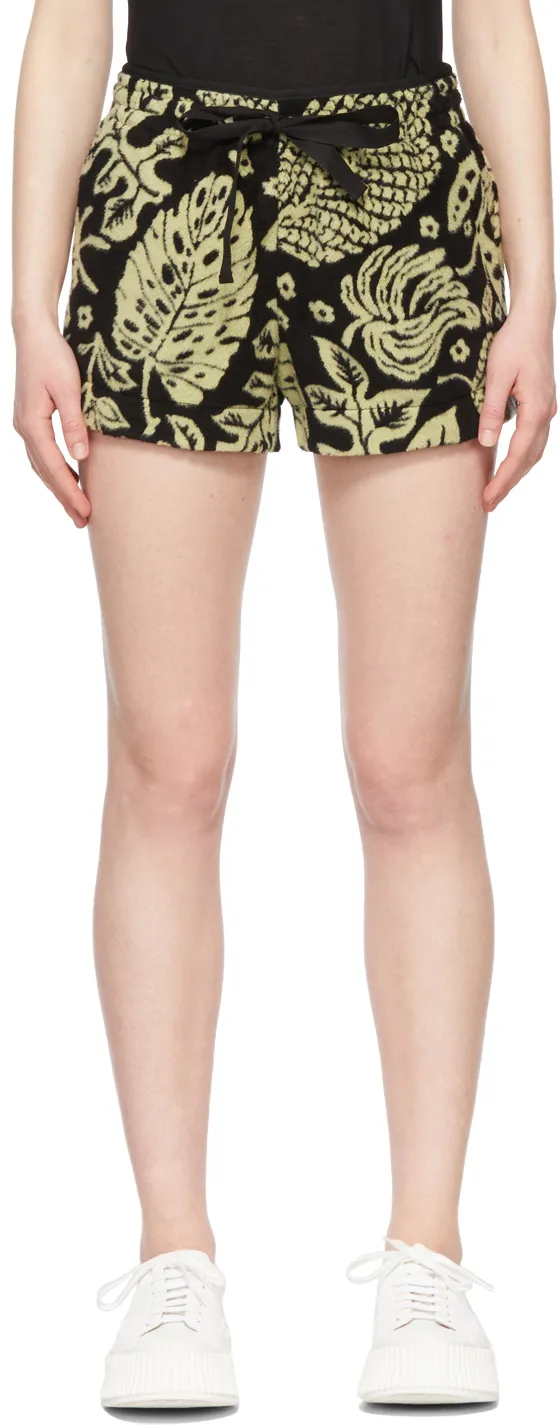 Pattern Printed Cotton Shorts