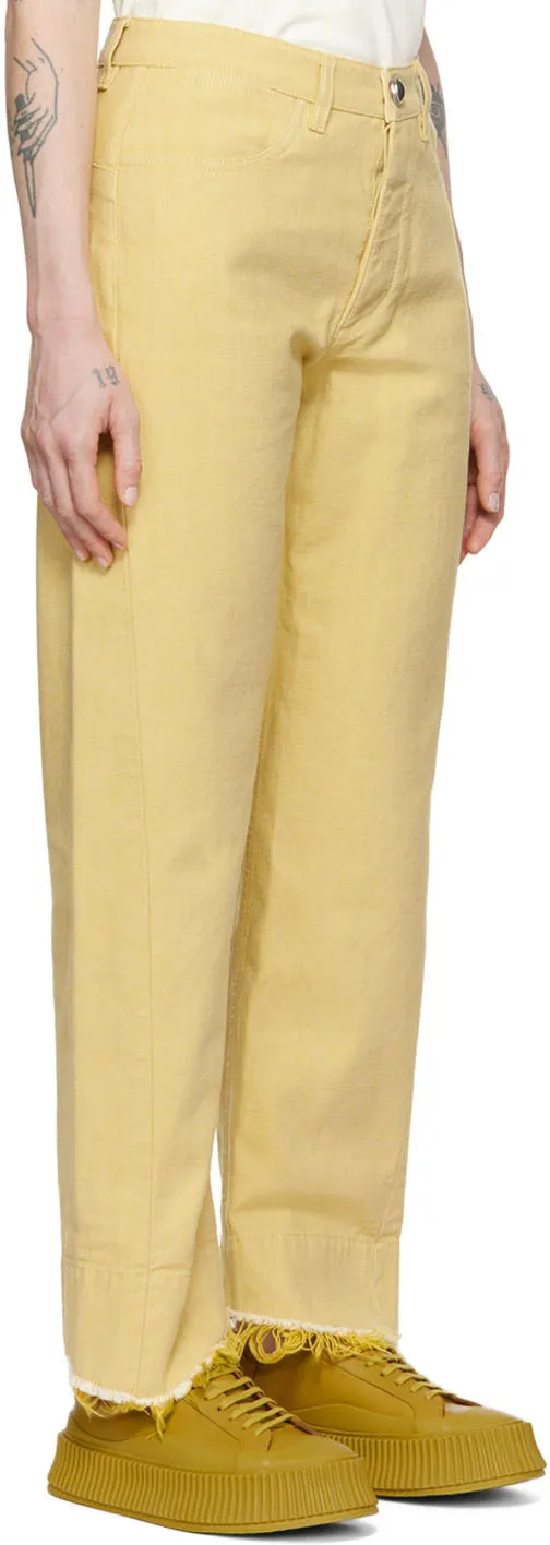 High-Waisted Straight-Leg Trousers