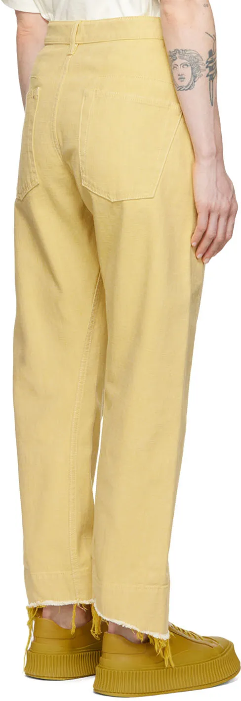 High-Waisted Straight-Leg Trousers