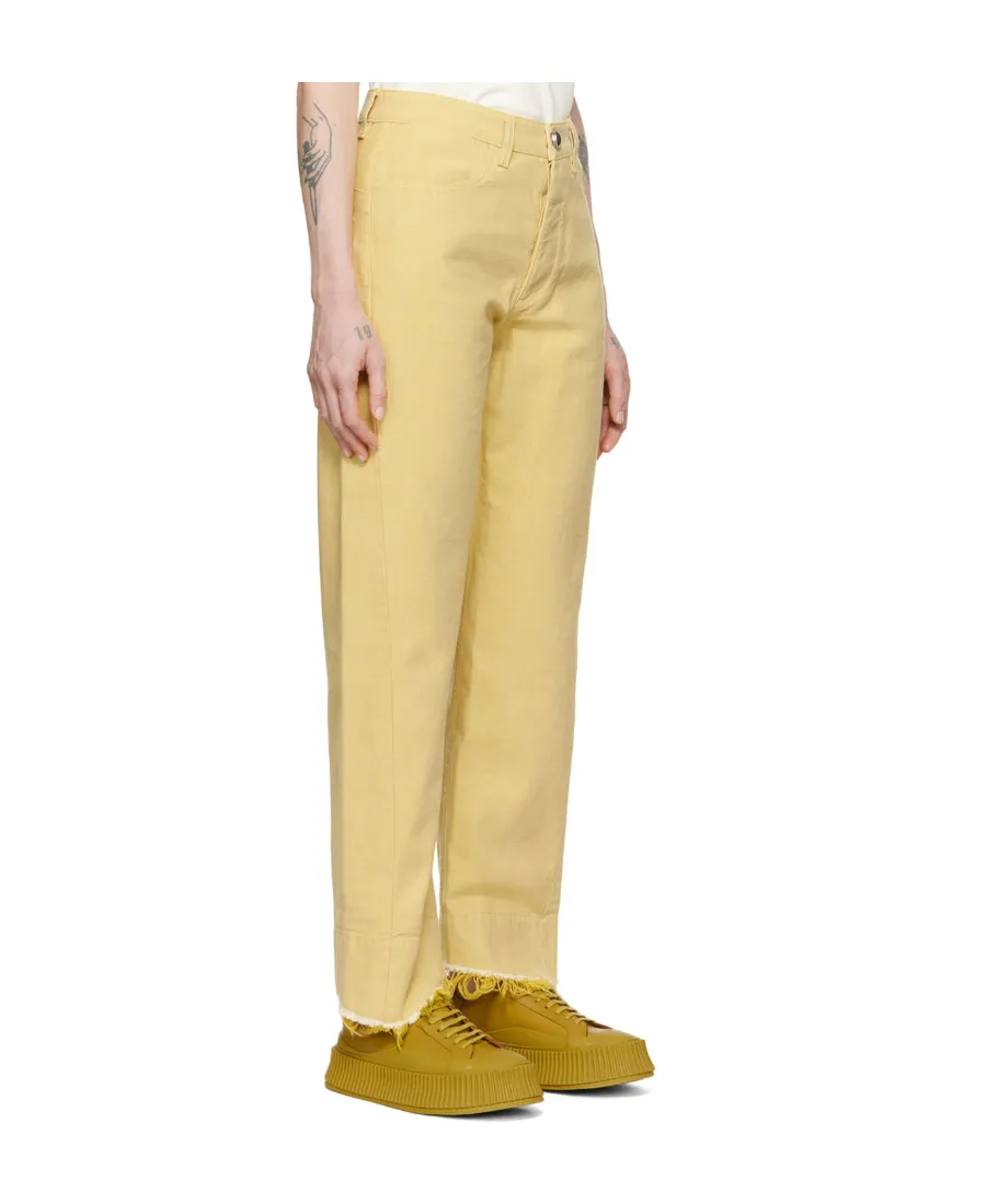 High-Waisted Straight-Leg Trousers
