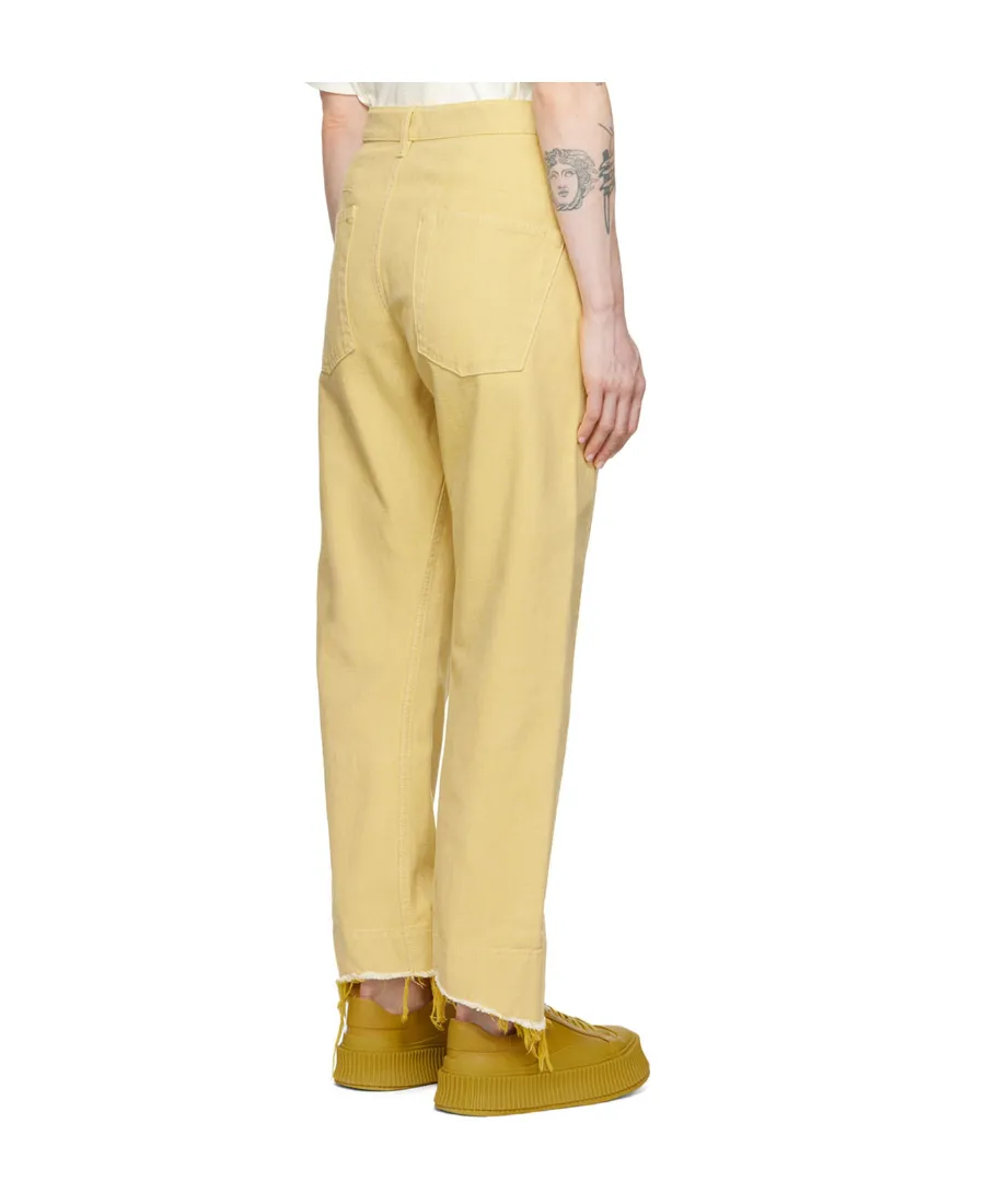 High-Waisted Straight-Leg Trousers