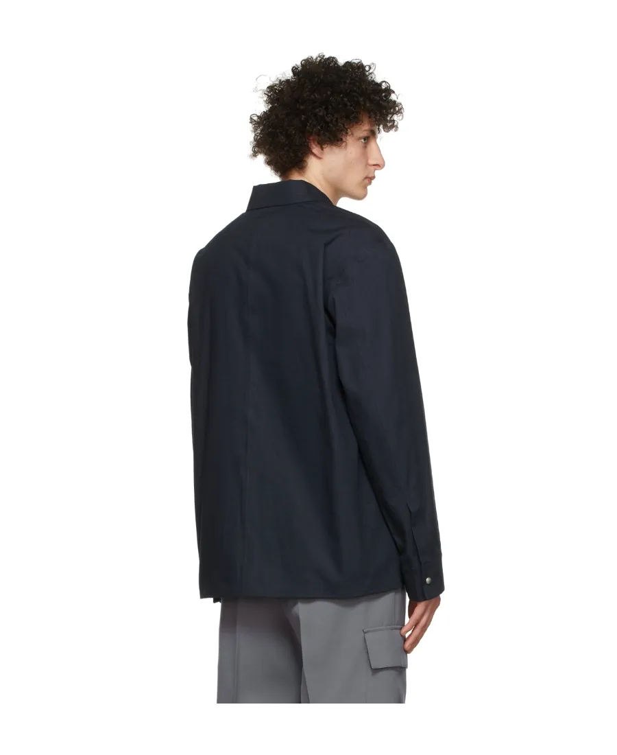Zip-Up Cotton Shirt Jacket