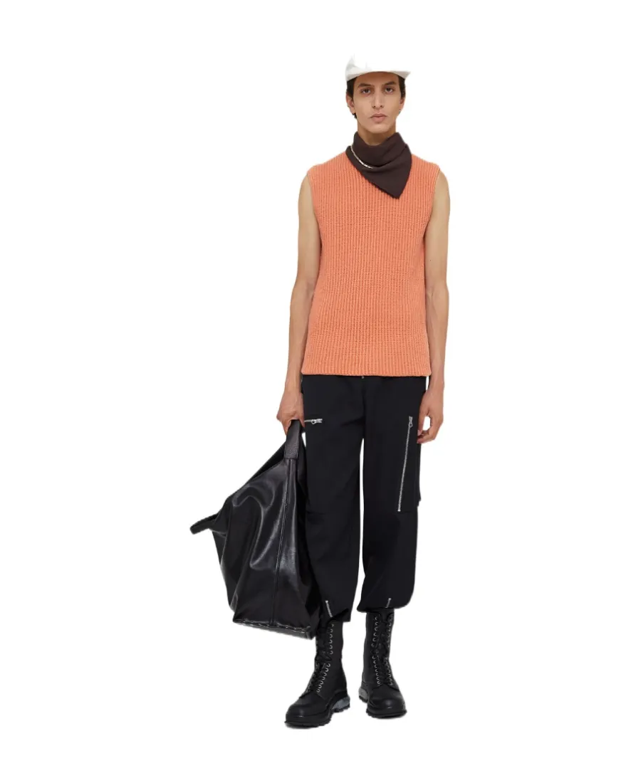 Ribbed Knitted Vest