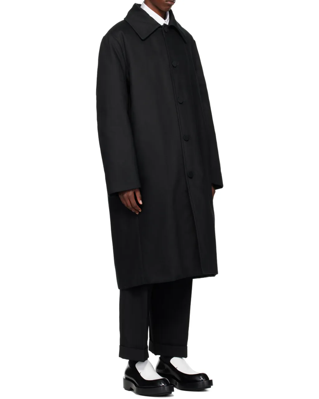 Lapel Button-Down Coat