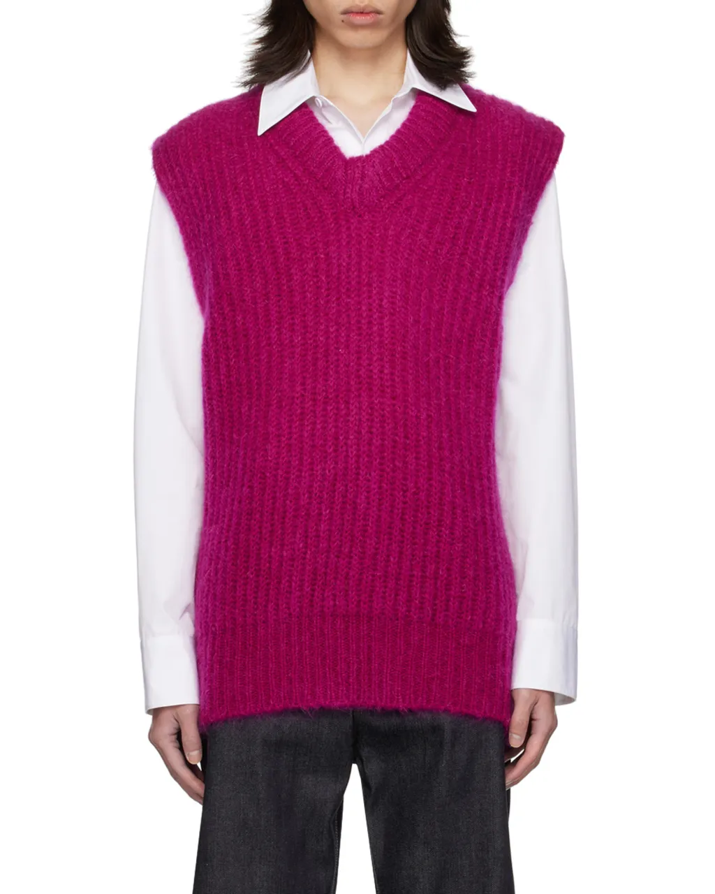 V-Neck Sleeveless Knitted Sweater