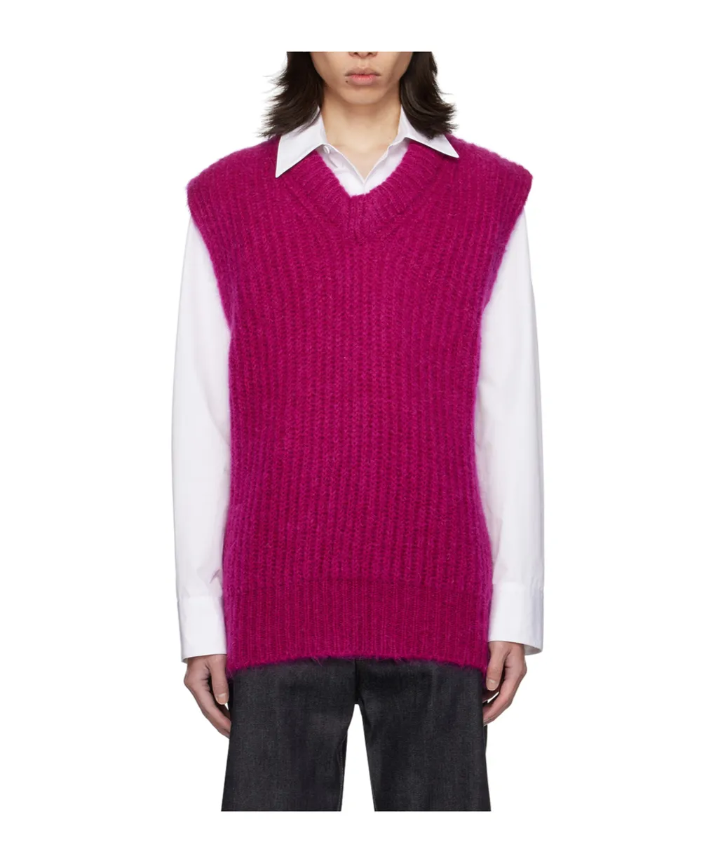 V-Neck Sleeveless Knitted Sweater