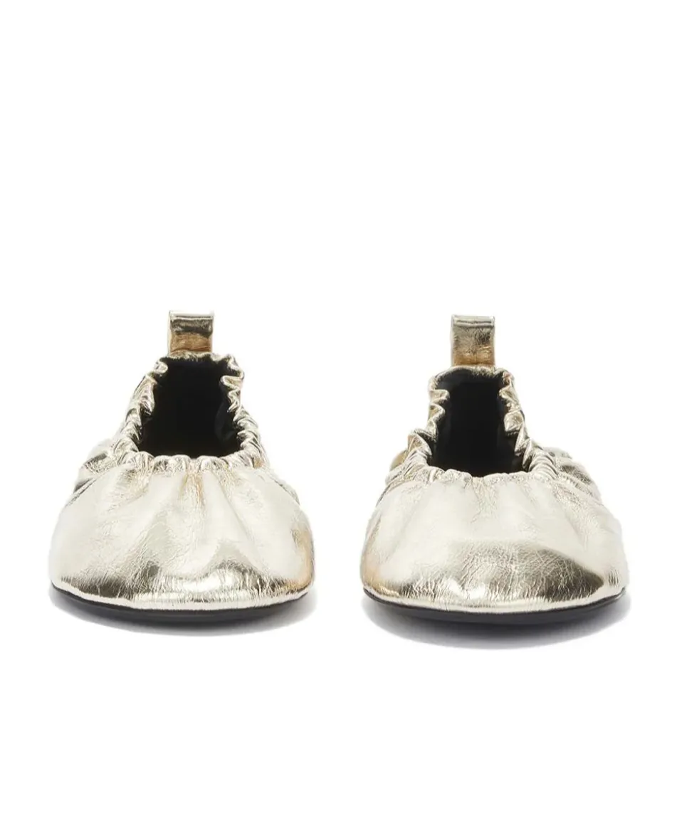 Exaggerated Round Toe Ballerinas