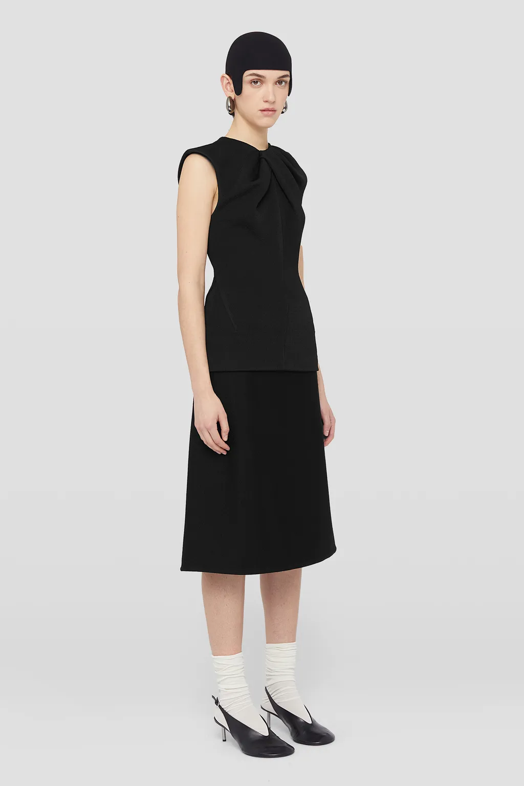Draped Neck Sleeveless Top
