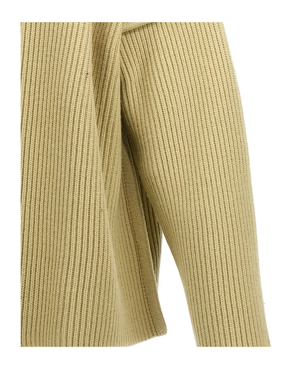 Geometric Neckline Knitted Jumper