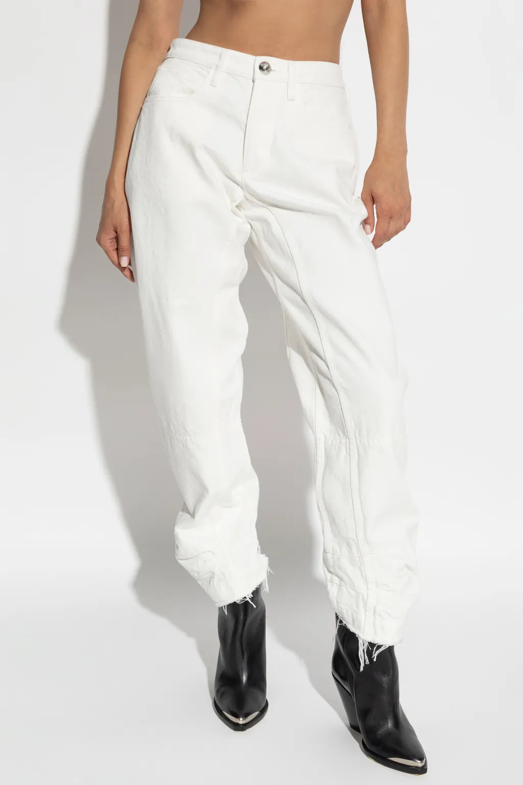 Logo Patch Straight-Leg Trousers