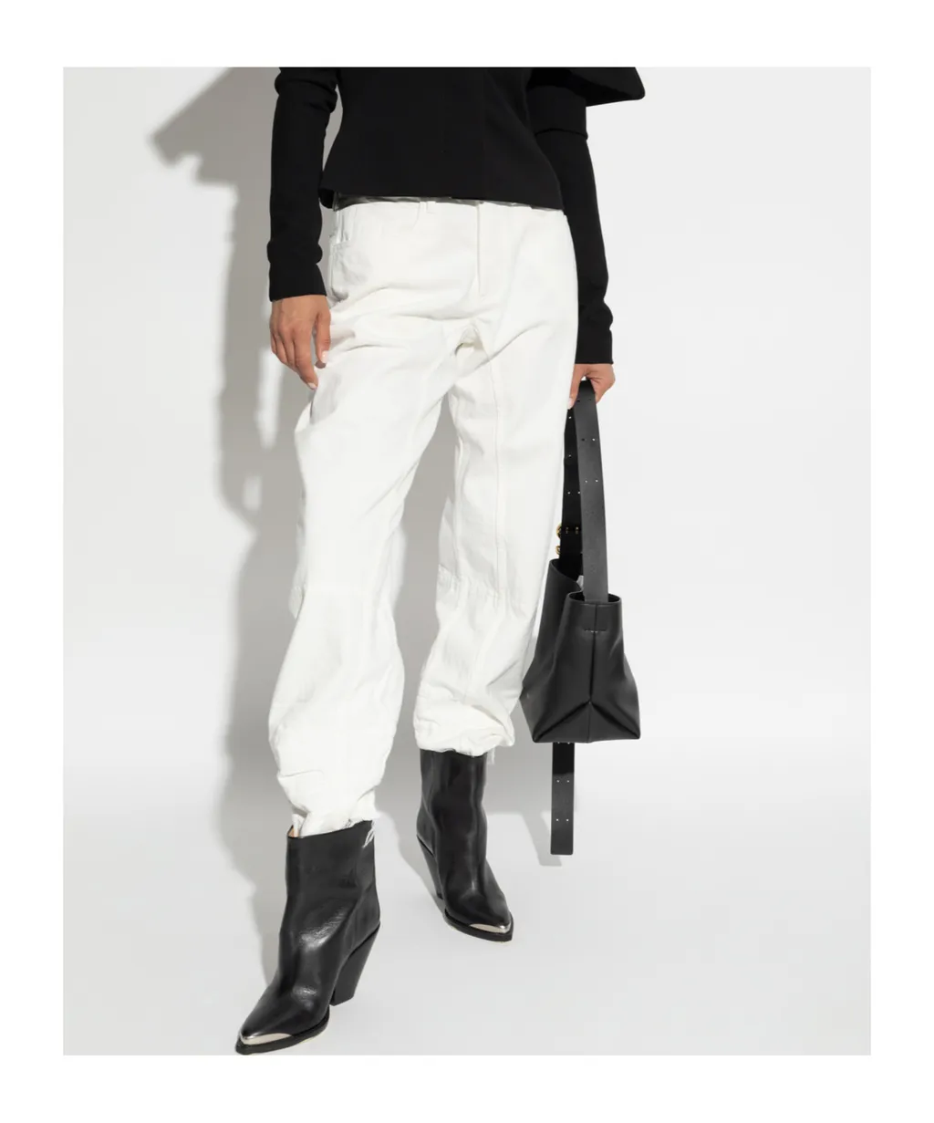 Logo Patch Straight-Leg Trousers