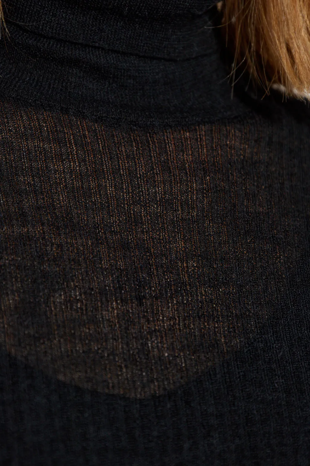 High-Neck Midi Ribbed Dress