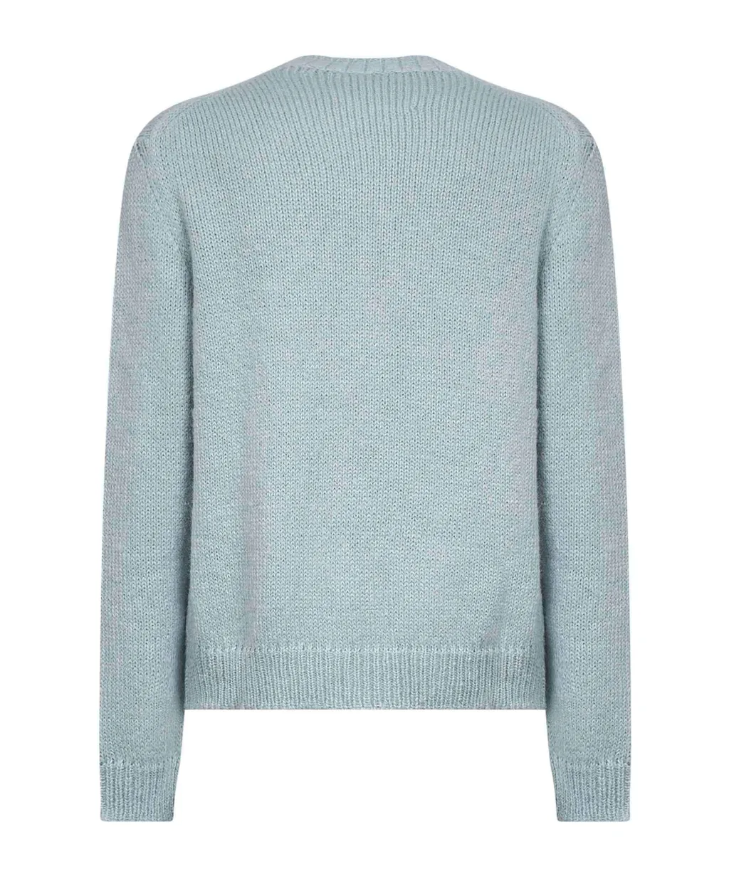 Crewneck Ribbed Hem Jumper