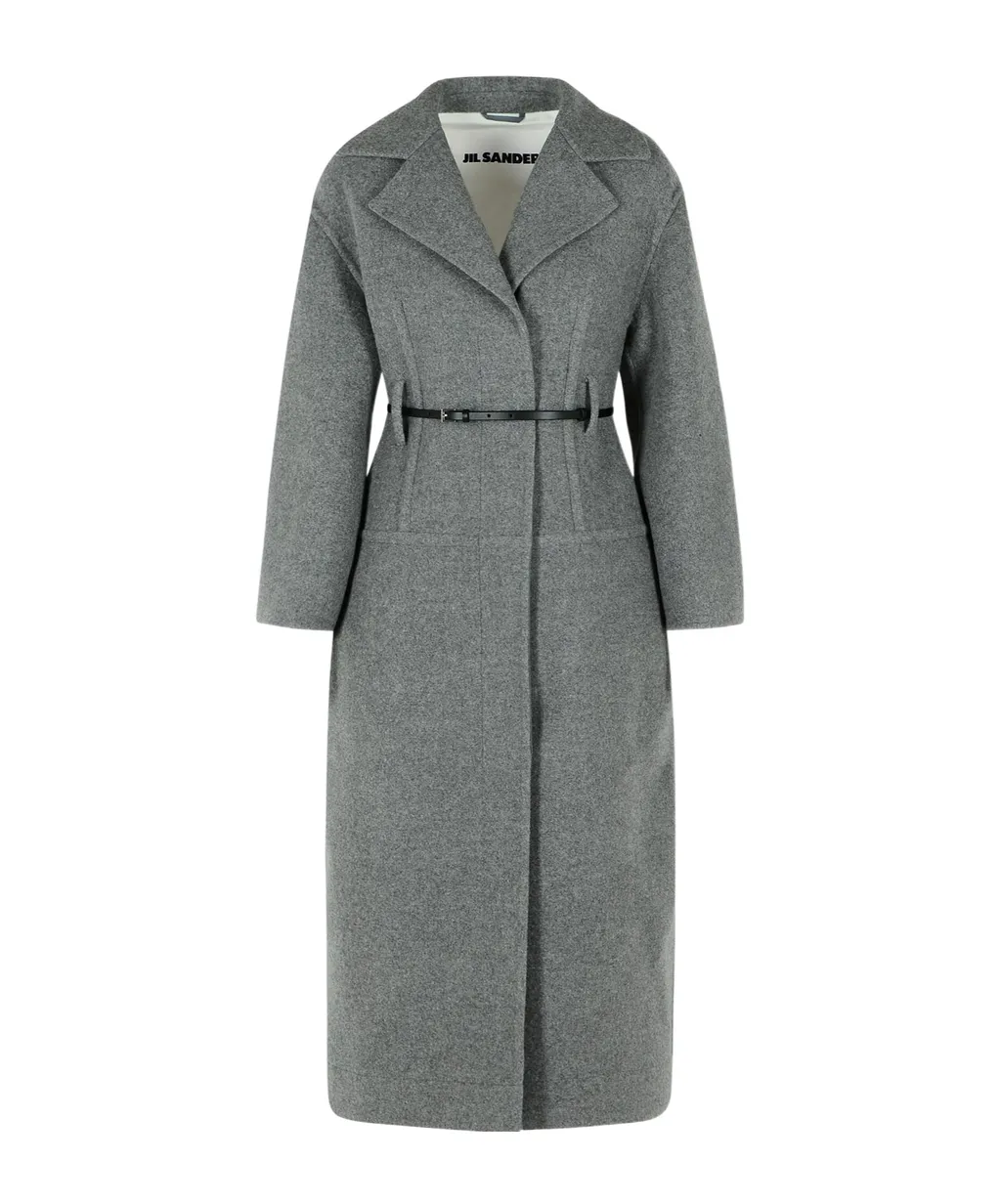 Single-Breasted Belted Coat