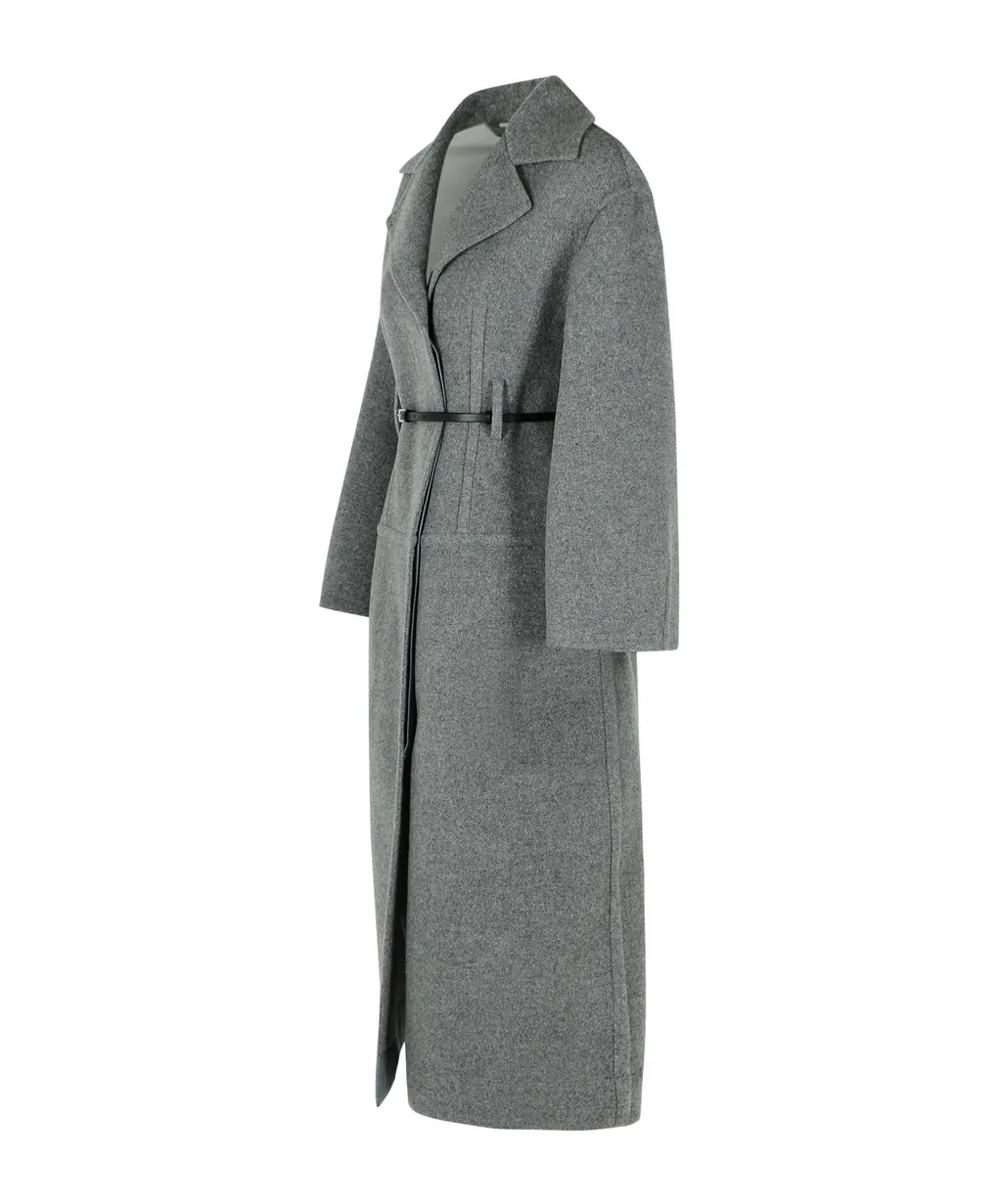 Single-Breasted Belted Coat