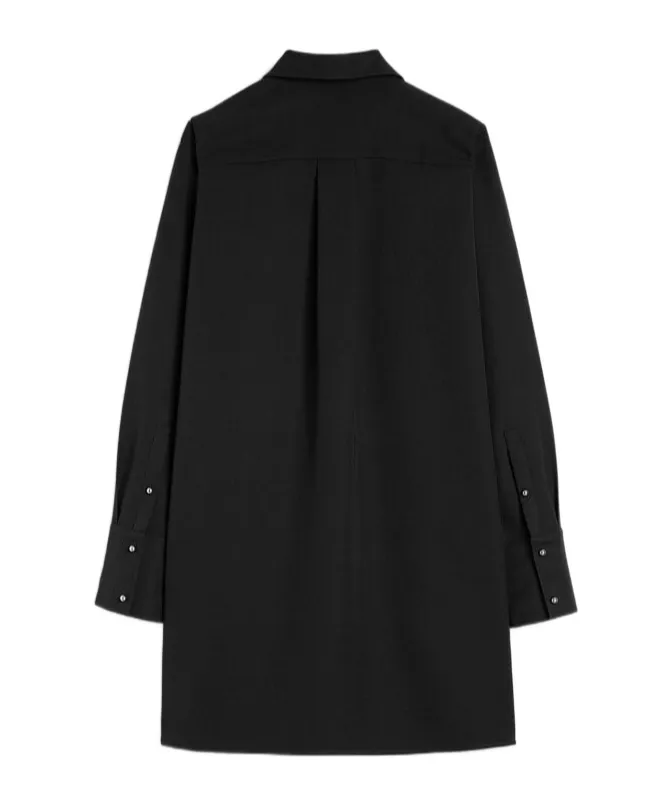 Wool Gabardine Polo Dress