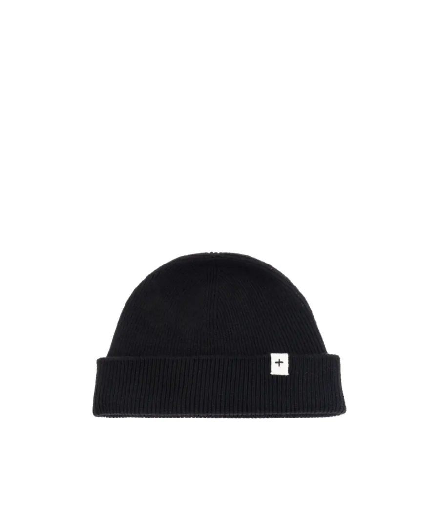 Ribbed Logo Beanie Hat
