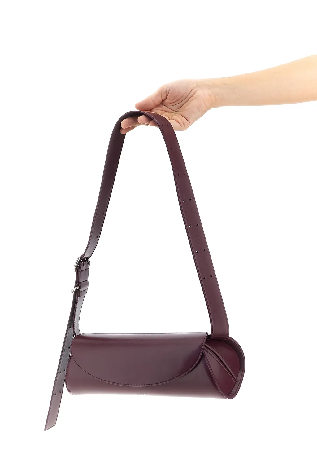 Cannolo Logo Embossed Small Shoulder Bag