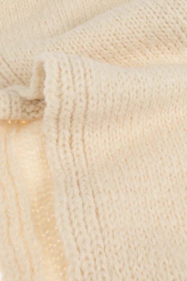 Logo-Patch Knitted Scarf