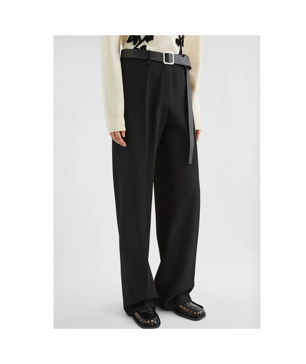 Wool Gabardine Tailored Trousers