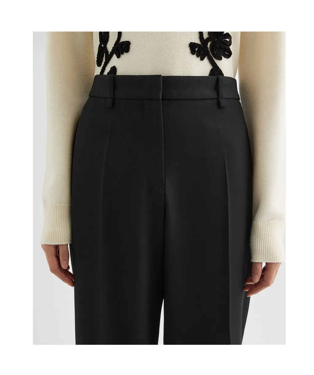 Wool Gabardine Tailored Trousers